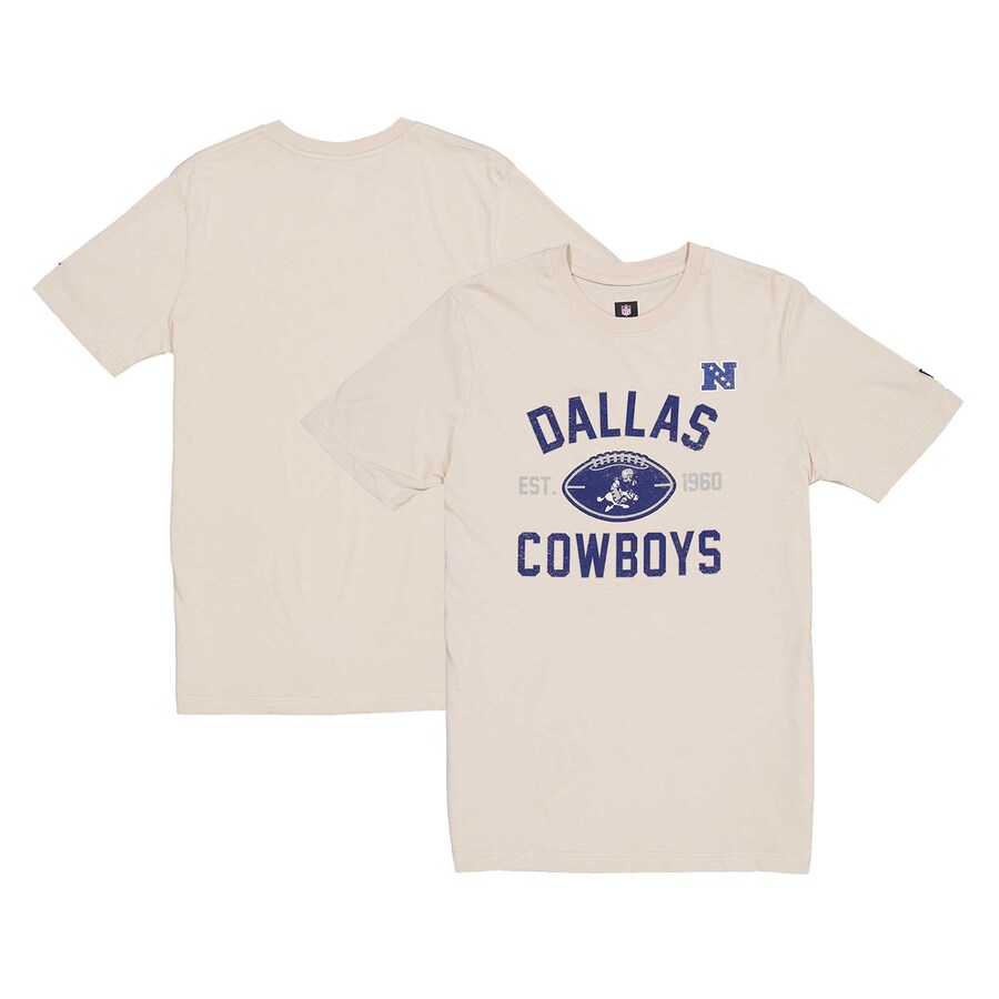 Men's Dallas Cowboys New Era Cream Historic T-Shirt - Jersey