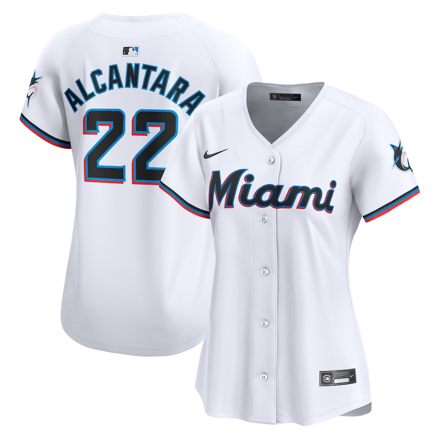 Women's Miami Marlins Sandy Alcantara Nike White Home Limited Player Jersey - Jersey