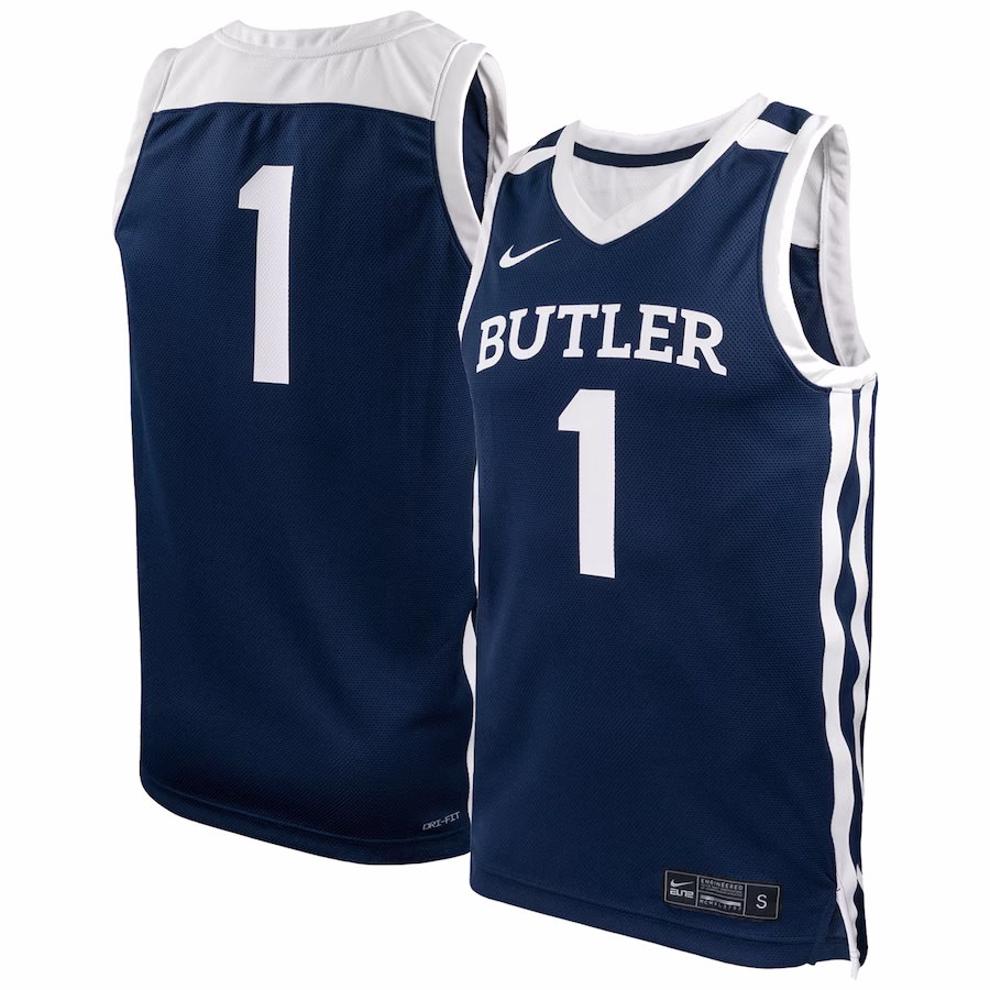 #1 Butler Bulldogs Nike Replica Basketball Jersey - Navy - Jersey