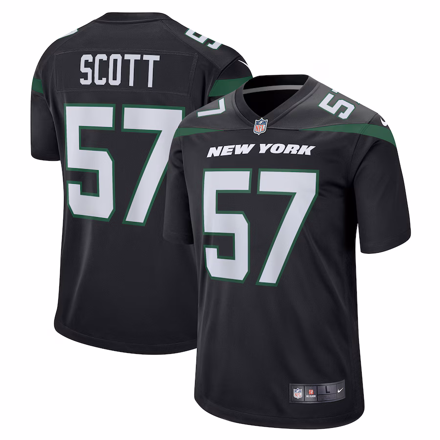 Men's New York Jets Bart Scott Nike Black Retired Player Jersey - Jersey