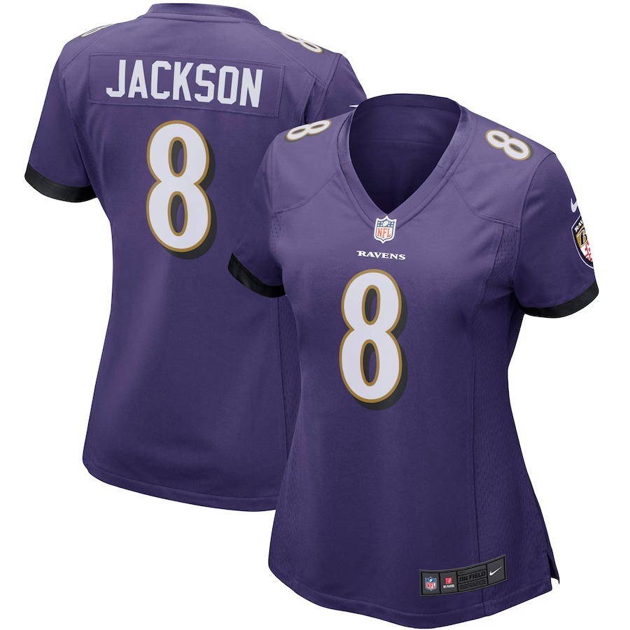 Women's Baltimore Ravens Lamar Jackson Nike Purple Game Player Jersey - Jersey
