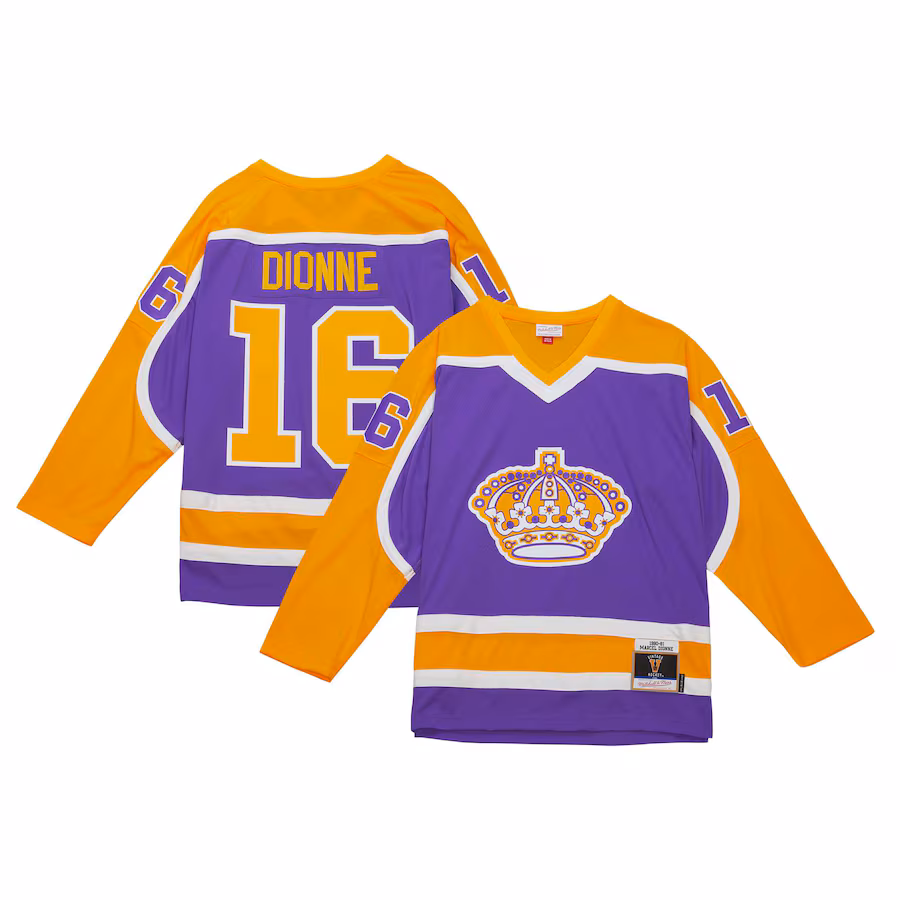 Men's Los Angeles Kings Marcel Dionne Mitchell & Ness Purple 1980/81 Blue Line Player Jersey - Jersey