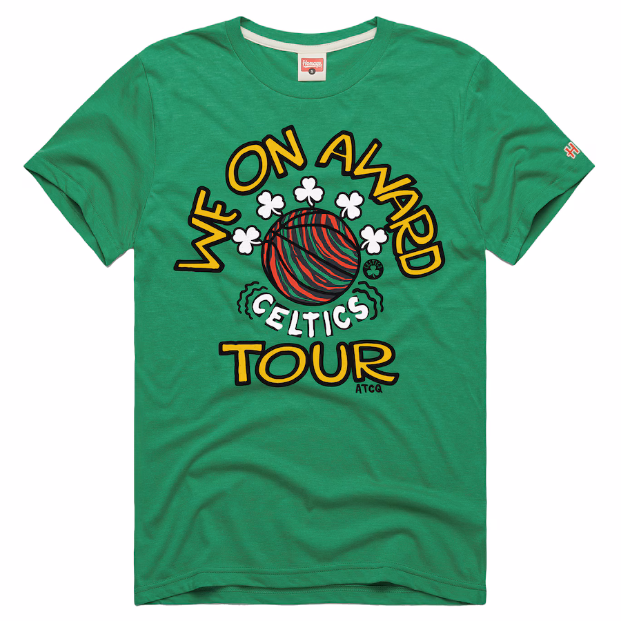 Men's Boston Celtics Green A Tribe Called Quest x NBA We On Award Tour T-Shirt - Jersey