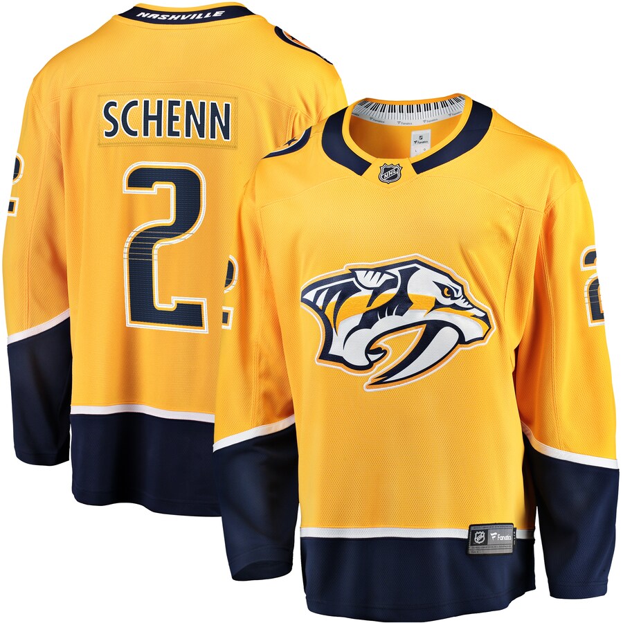 Men's Nashville Predators Luke Schenn Fanatics Branded Gold Home Breakaway Jersey - Jersey