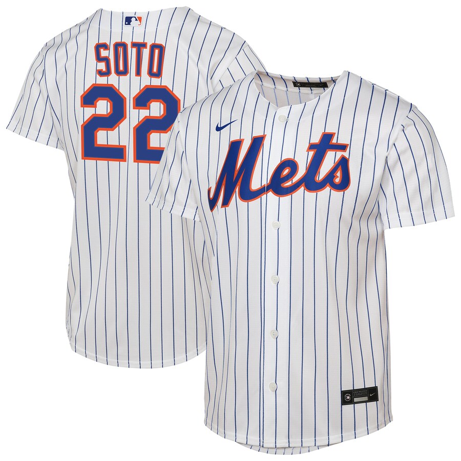 Youth New York Mets Juan Soto Nike White Home Replica Jersey - Jersey