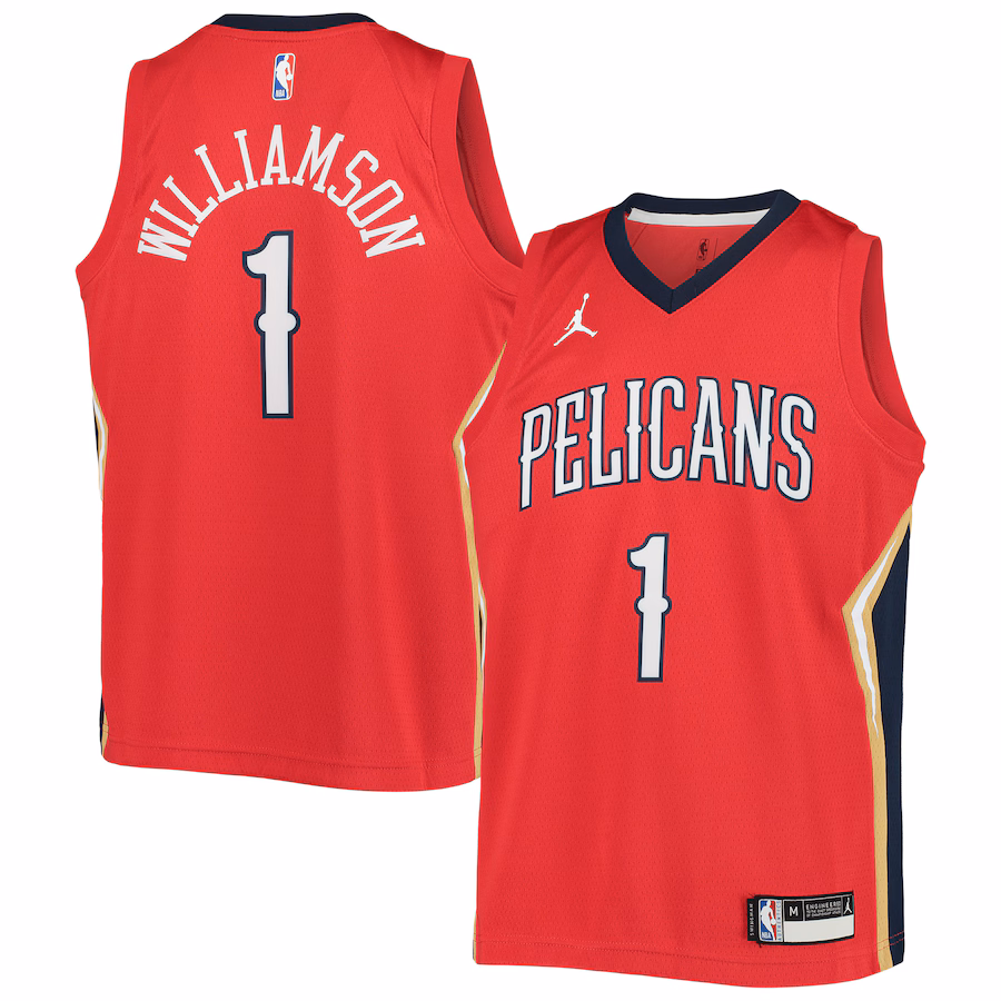 Youth New Orleans Pelicans Zion Williamson Jordan Brand Red 2020/21 Swingman Player Jersey - Statement Edition - Jersey
