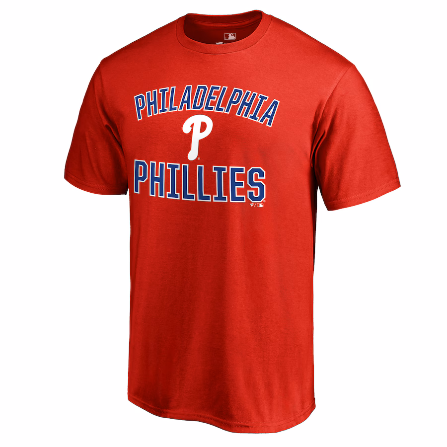 Men's Philadelphia Phillies Red Victory Arch T-Shirt - Jersey