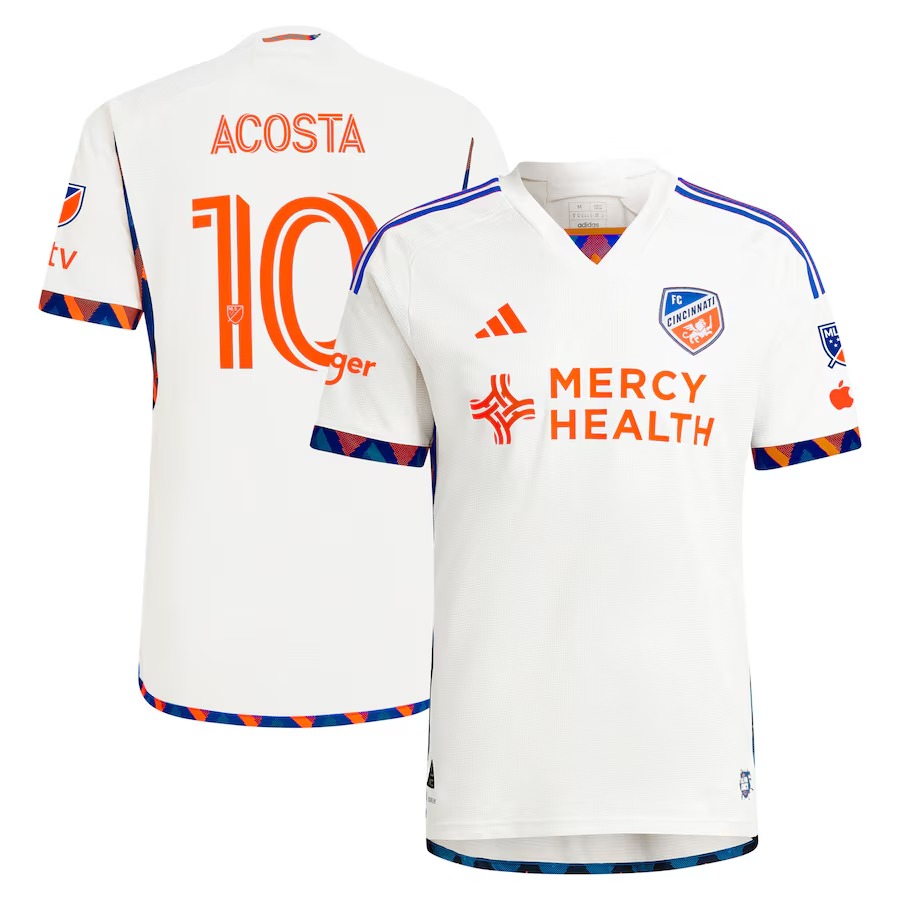 Men's FC Cincinnati Luciano Acosta adidas White 2024 The Canvas Kit Authentic Player Jersey - Jersey