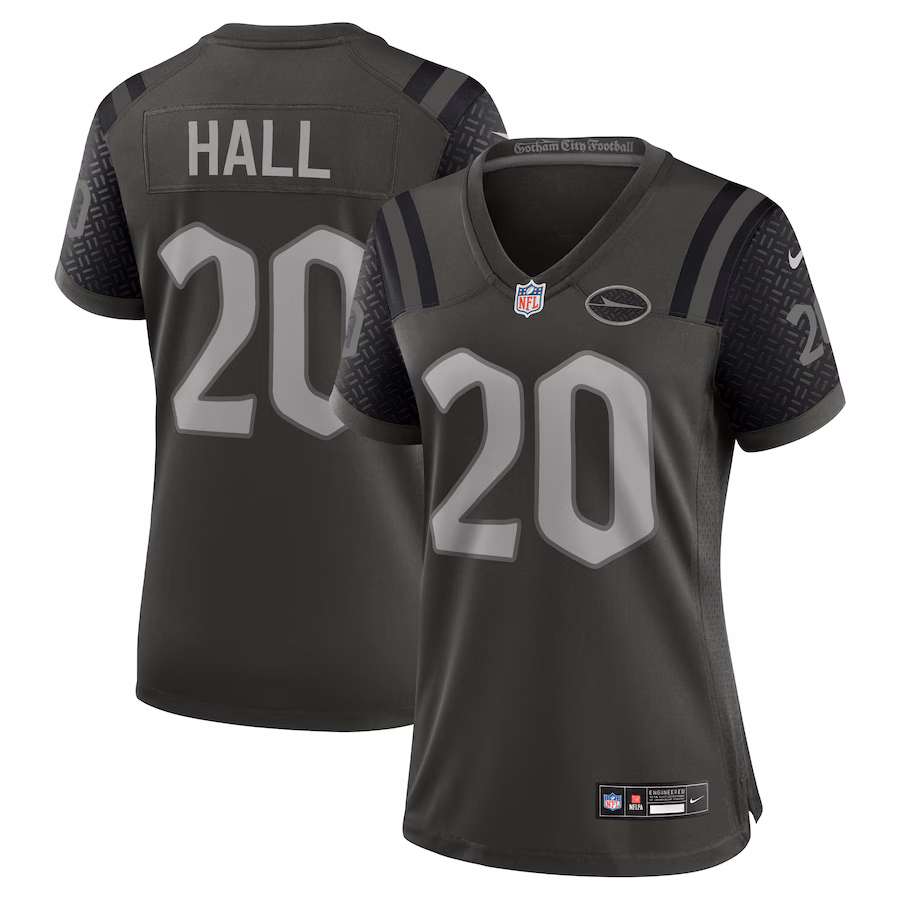 Women's New York Jets Breece Hall Nike Gotham Green 2025 Rivalries Collection Game Jersey - Jersey