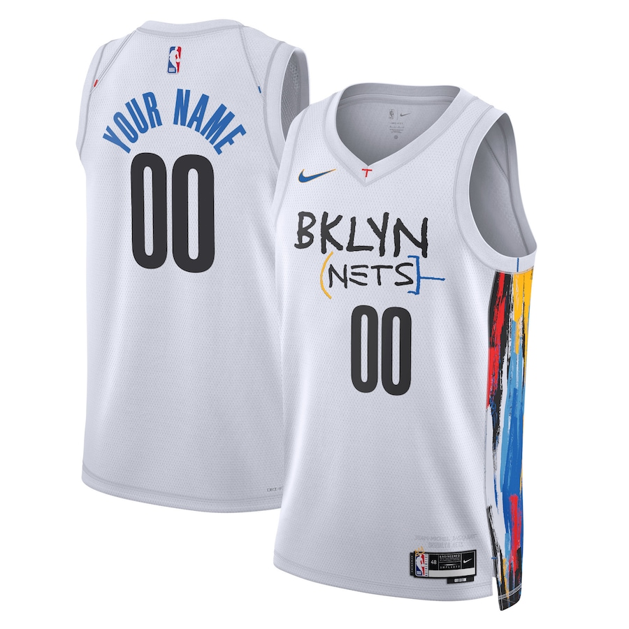Unisex Brooklyn Nets Nike White 2022/23 Swingman Custom Jersey - City Edition - Jersey