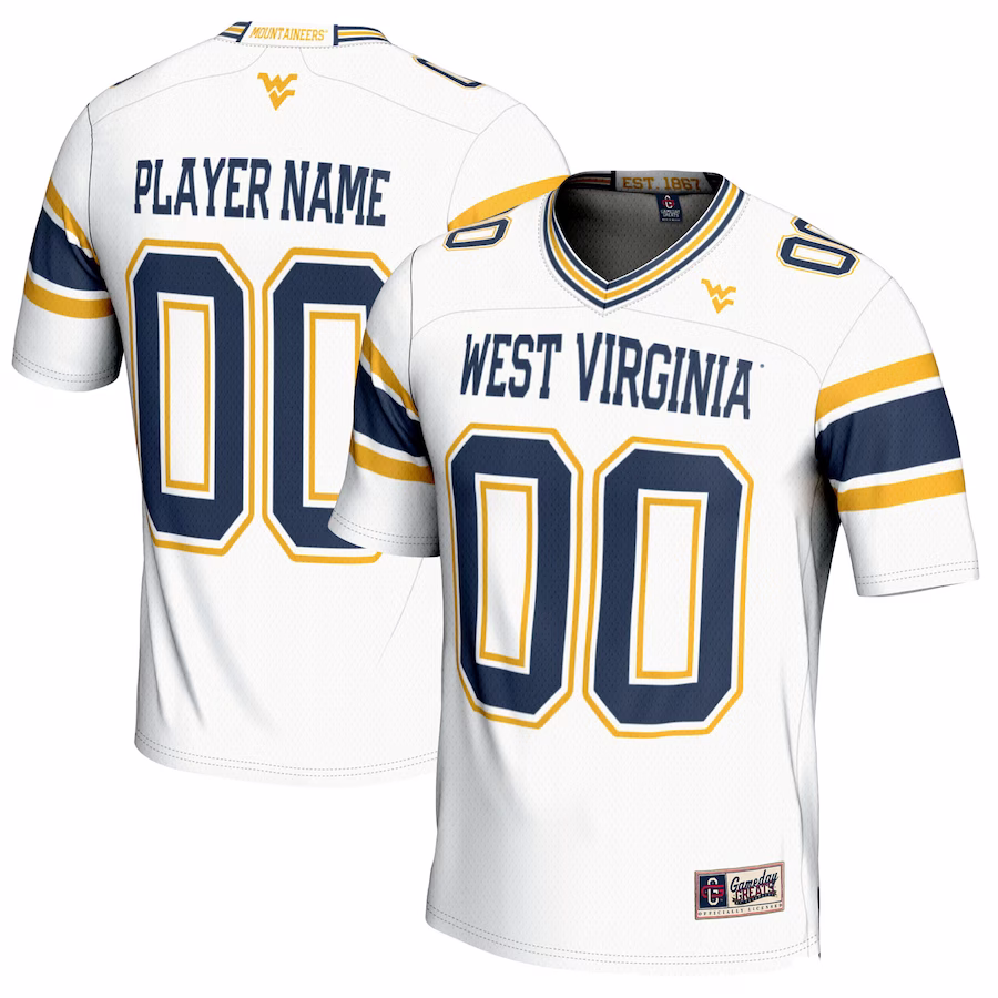 West Virginia Mountaineers GameDay Greats Youth NIL Pick-A-Player Football Jersey - White - Jersey