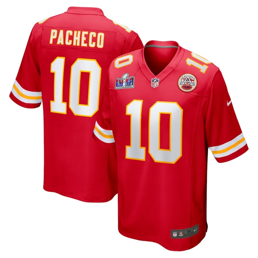 Men's Kansas City Chiefs Isiah Pacheco Nike Red Super Bowl LVIII Game Jersey - Jersey