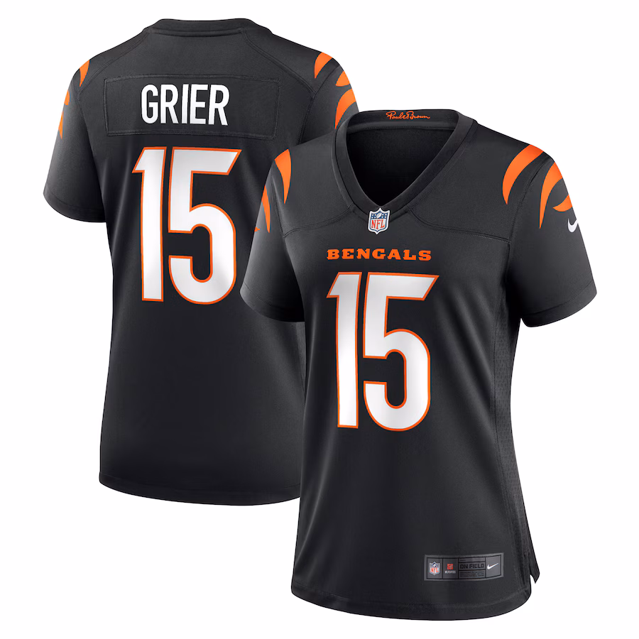 Women's Cincinnati Bengals Will Grier Nike  Black Team Game Jersey - Jersey