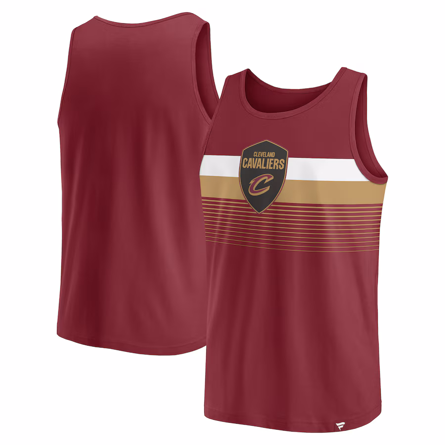 Men's Cleveland Cavaliers Fanatics Wine Wild Game Tank Top - Jersey