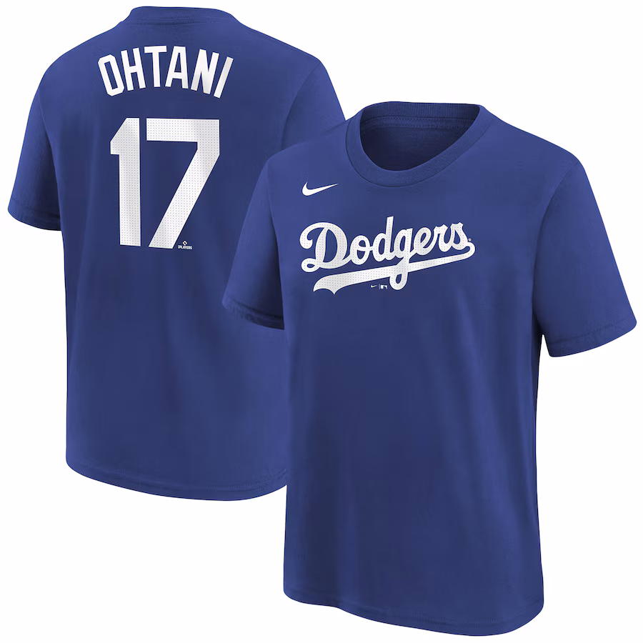 Youth Los Angeles Dodgers Shohei Ohtani Nike Royal Name & Number T-Shirt - Jersey