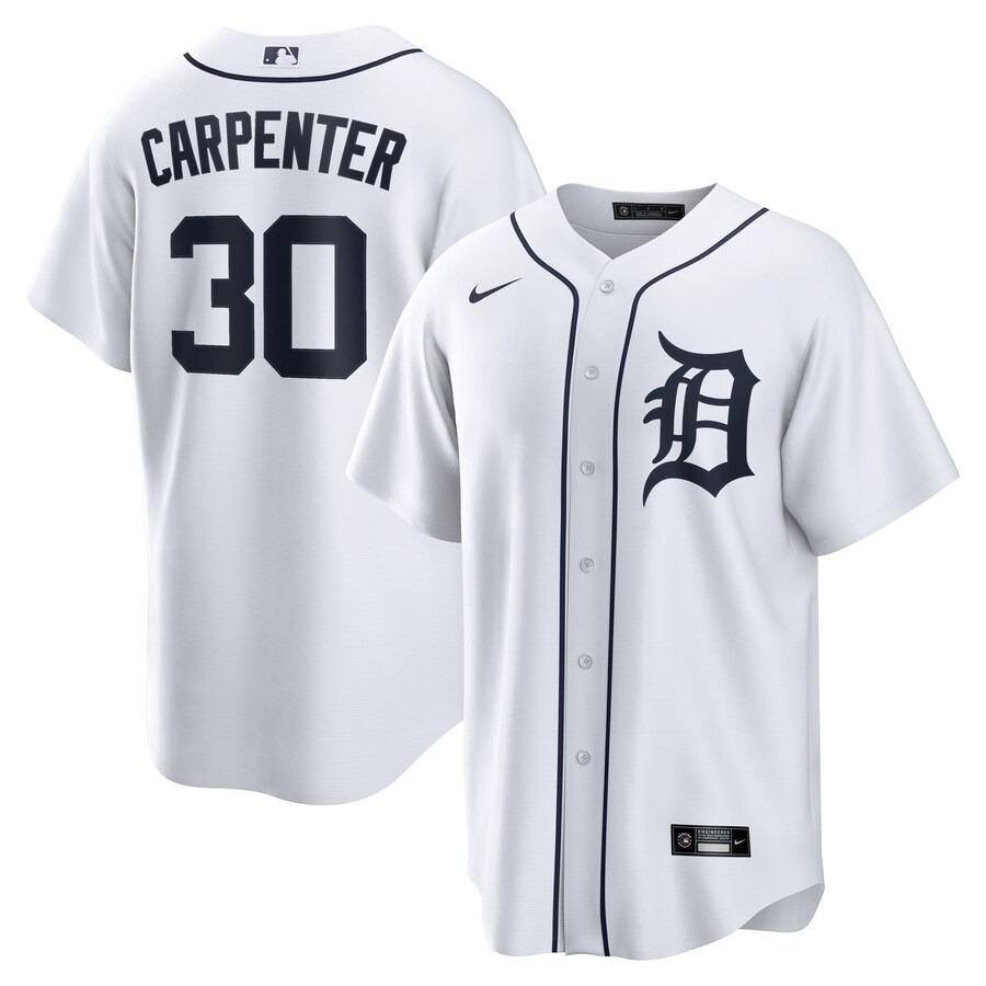 Men's Detroit Tigers Kerry Carpenter Nike White Home Replica Jersey - Jersey