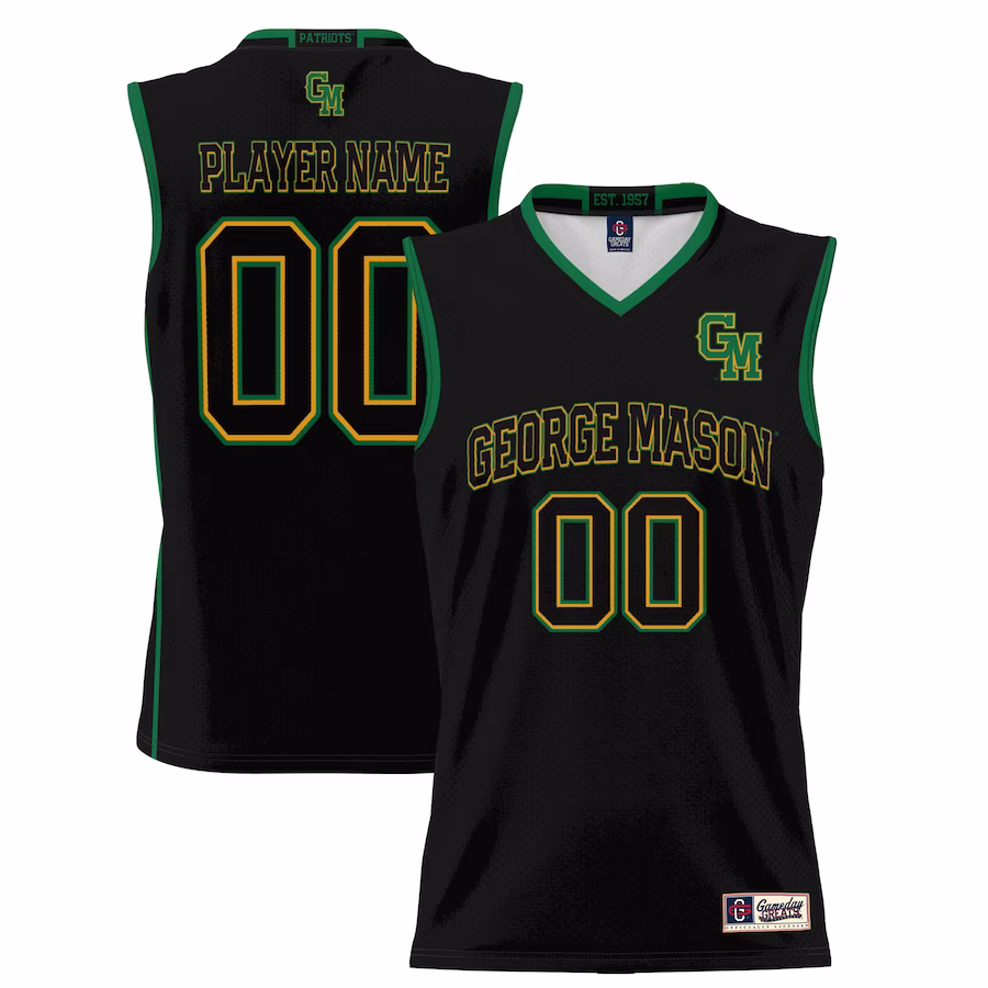 George Mason Patriots GameDay Greats Unisex  Lightweight NIL Pick-A-Player Basketball Jersey - Black - Jersey