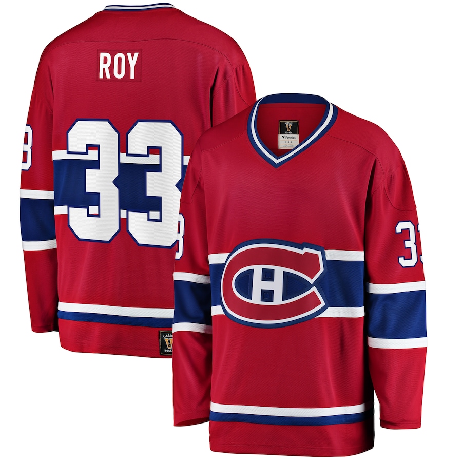 Men's Montreal Canadiens Patrick Roy Fanatics Branded Red Premier Breakaway Retired Player Jersey - Jersey