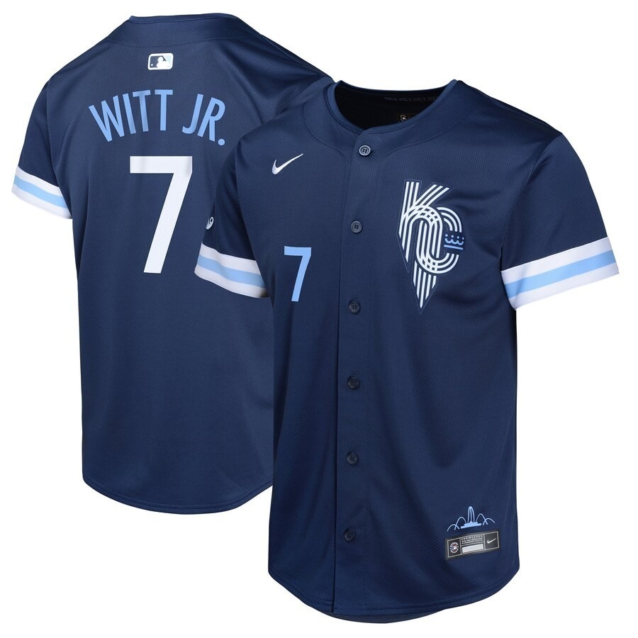 Youth Kansas City Royals Bobby Witt Jr. Nike Navy City Connect Limited Player Jersey - Jersey
