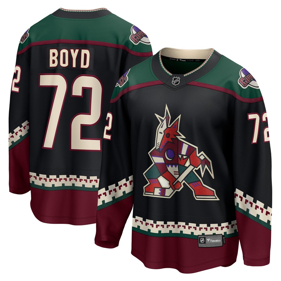 Men's Arizona Coyotes Travis Boyd Fanatics Branded Black Home Breakaway Player Jersey - Jersey