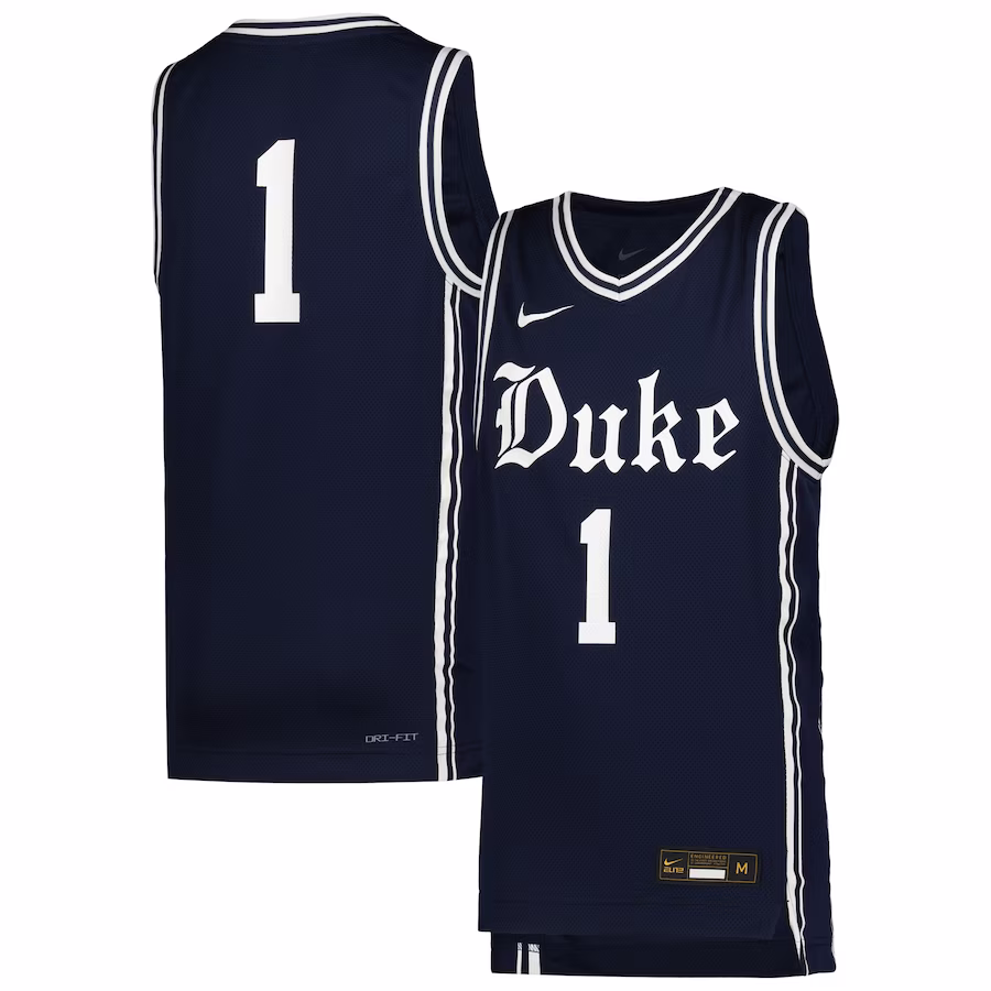 #1 Duke Blue Devils Nike Youth Icon Replica Basketball Jersey - Navy - Jersey