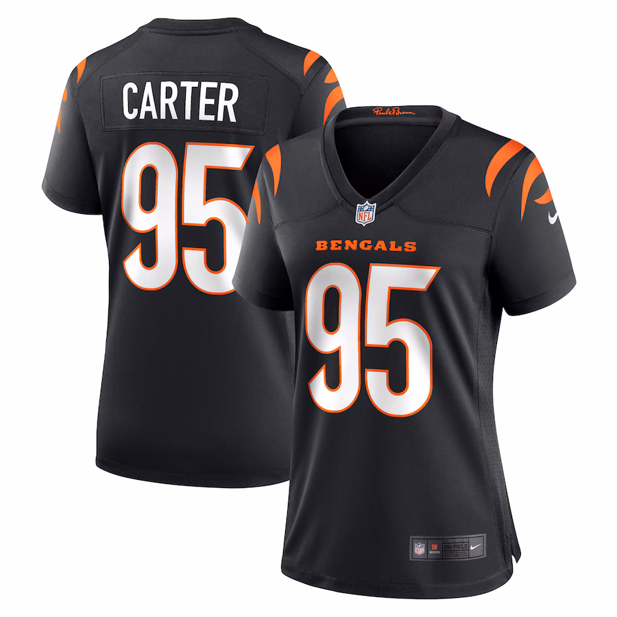 Women's Cincinnati Bengals Zach Carter Nike Black Game Player Jersey - Jersey