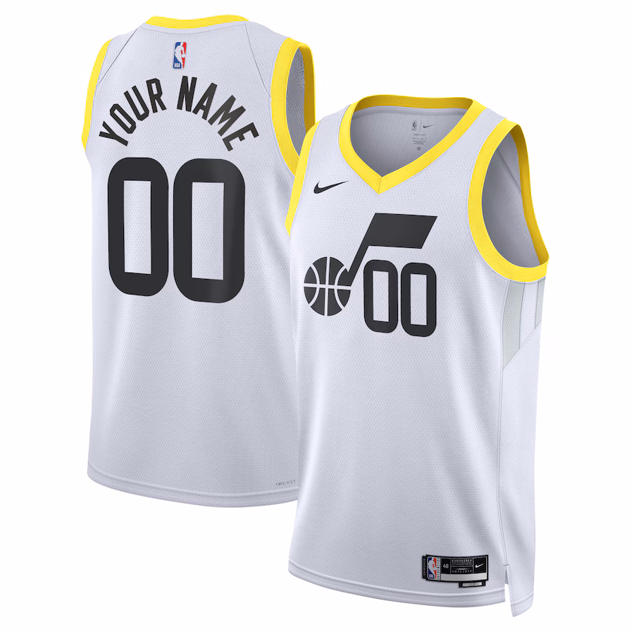 Unisex Utah Jazz Nike White Swingman Custom Jersey - Association Edition - Jersey