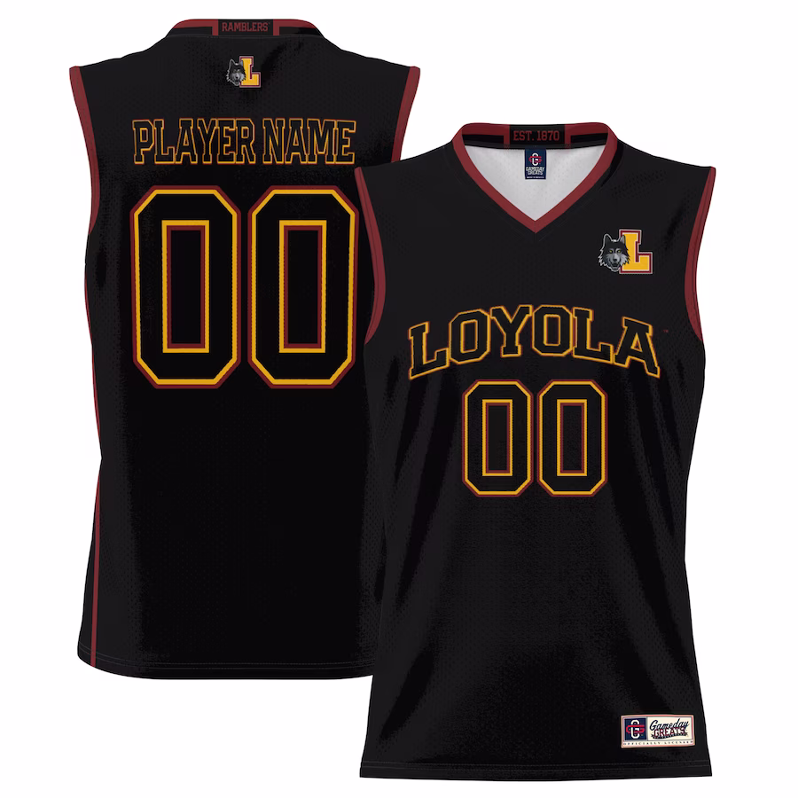 Loyola Chicago Ramblers GameDay Greats Men's NIL Pick-A-Player Lightweight Basketball Jersey - Black - Jersey
