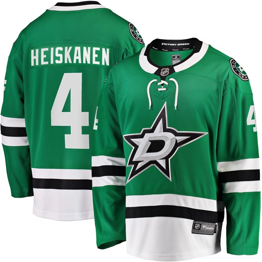 Men's Dallas Stars Miro Heiskanen Fanatics Branded Kelly Green Team Color Breakaway Player Jersey - Jersey