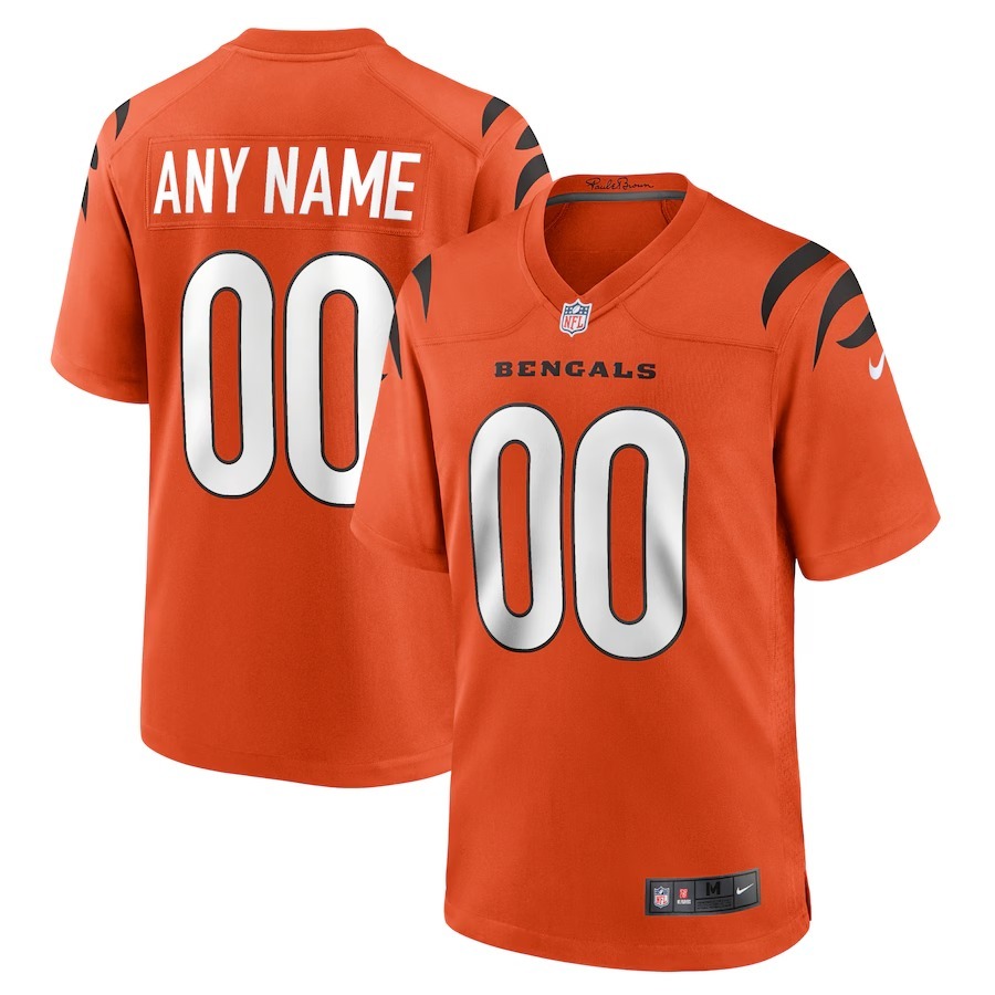 Youth Cincinnati Bengals Nike Orange Alternate Game Custom Jersey - Jersey