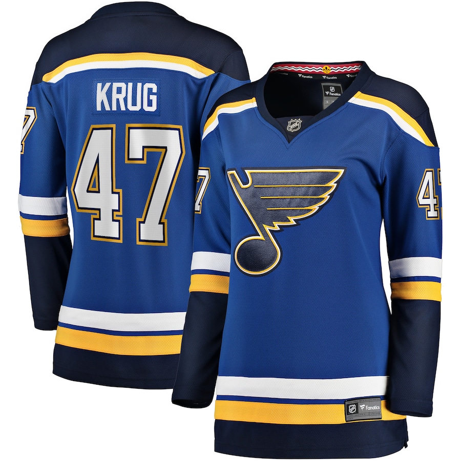 Women's St. Louis Blues Torey Krug Fanatics Branded Blue Home Premier Breakaway Player Jersey - Jersey