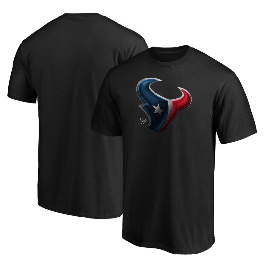 Men's Houston Texans Fanatics Black Midnight Mascot Team Logo T-Shirt - Jersey