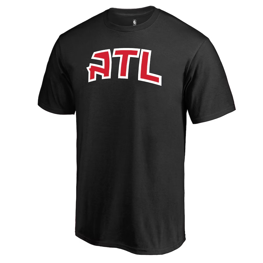 Men's Atlanta Hawks Black Alternate Logo T-Shirt - Jersey