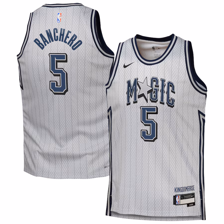 Youth Orlando Magic Paolo Banchero Nike Silver 2024/25 Swingman Player Jersey - City Edition - Jersey