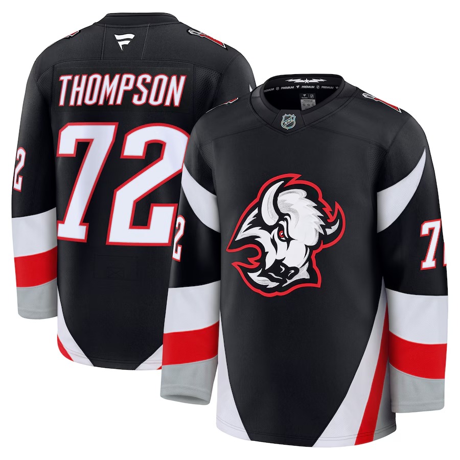 Men's Buffalo Sabres Tage Thompson Fanatics Black Alternate Premium Jersey - Jersey