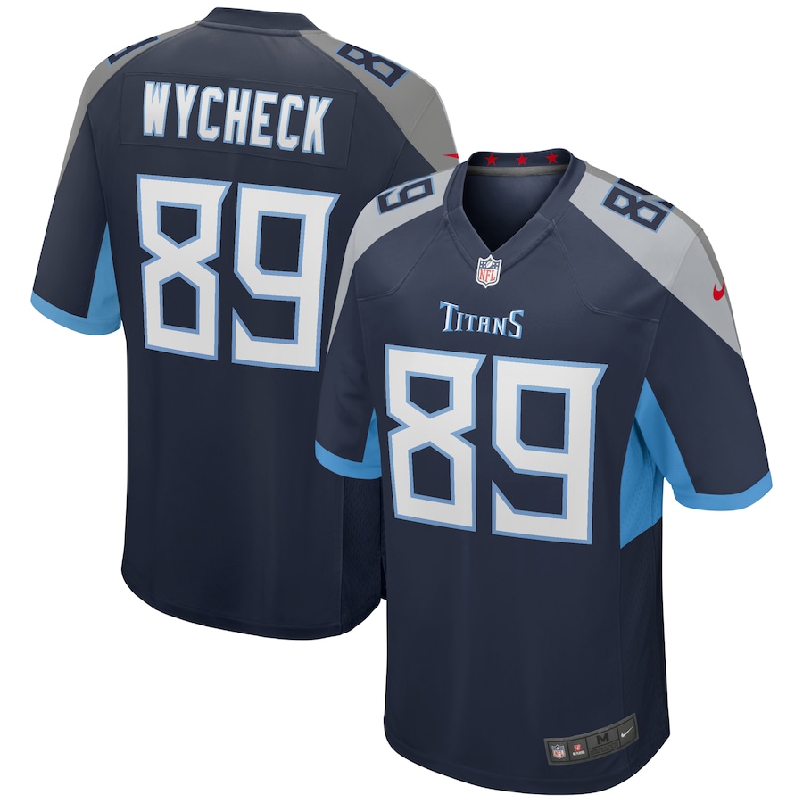 Men's Tennessee Titans Frank Wycheck Nike Navy Game Retired Player Jersey - Jersey