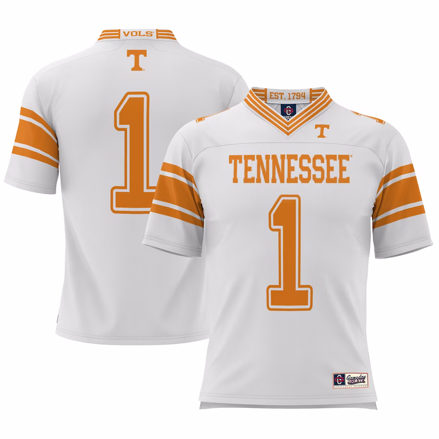 #1 Tennessee Volunteers GameDay Greats Youth Football Jersey - White - Jersey