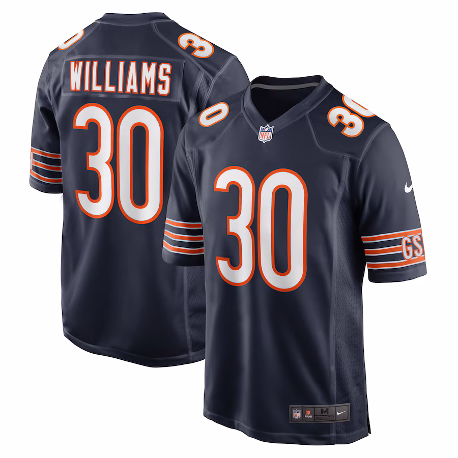Men's Chicago Bears Joejuan Williams Nike  Navy  Game Jersey - Jersey