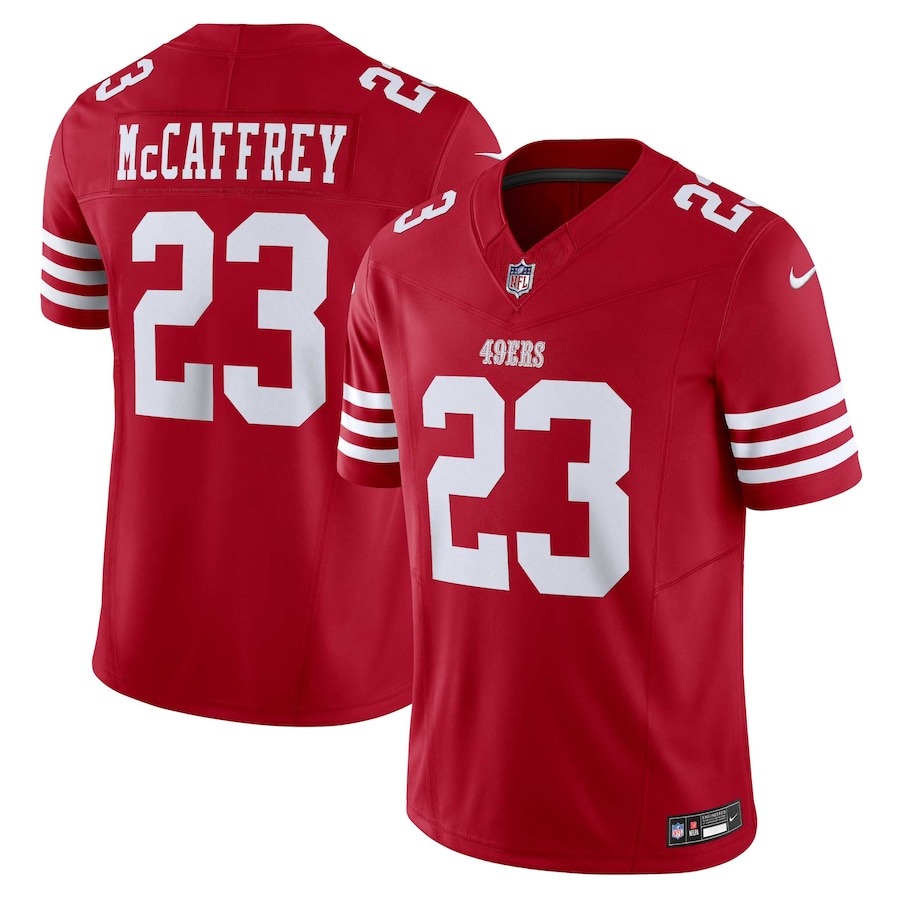 Men's San Francisco 49ers Christian McCaffrey Nike Scarlet Vapor F.U.S.E. Limited Jersey - Jersey