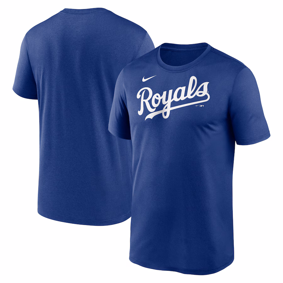 Men's Kansas City Royals Nike Royal Legend Fuse Wordmark T-Shirt - Jersey