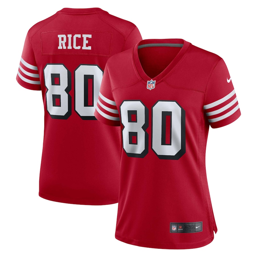 Women's San Francisco 49ers Jerry Rice Nike Scarlet Alternate Game Jersey - Jersey