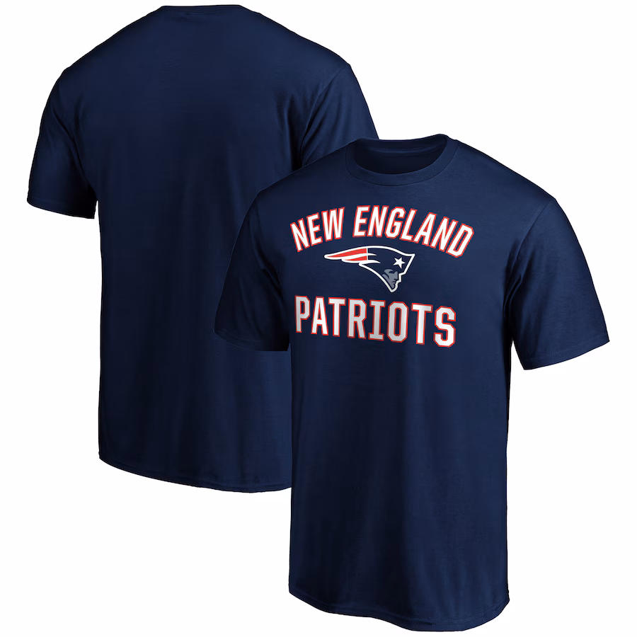 Men's New England Patriots Fanatics Navy Victory Arch T-Shirt - Jersey