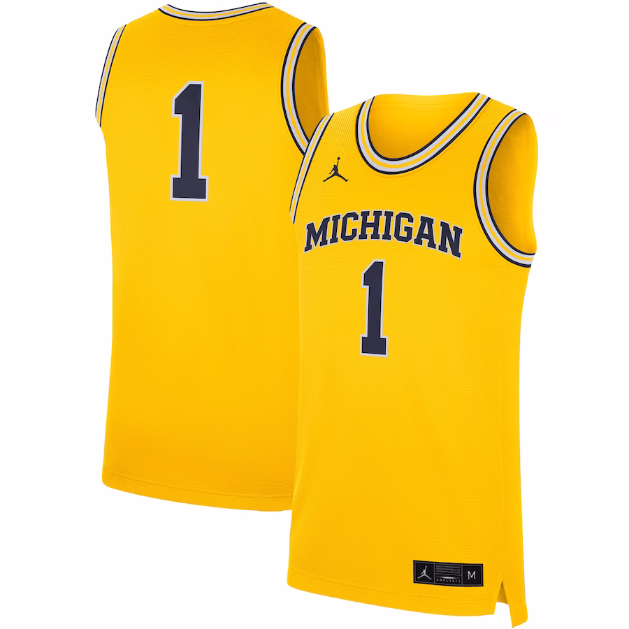 Michigan Wolverines Jordan Brand Replica Jersey - Maize - Jersey