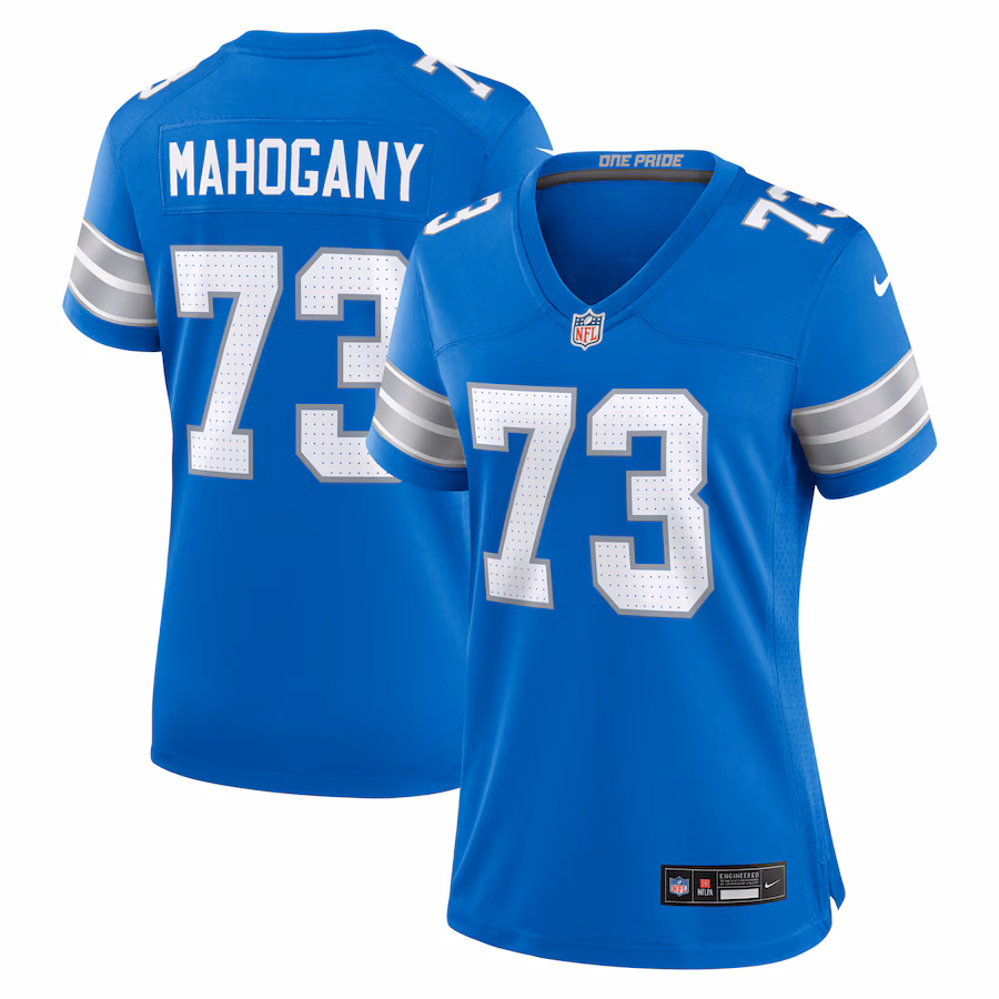 Women's Detroit Lions Christian Mahogany Nike  Blue Team Game Jersey - Jersey