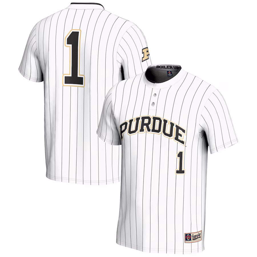 GameDay Greats #1 White Purdue Boilermakers Lightweight Softball Jersey - Jersey