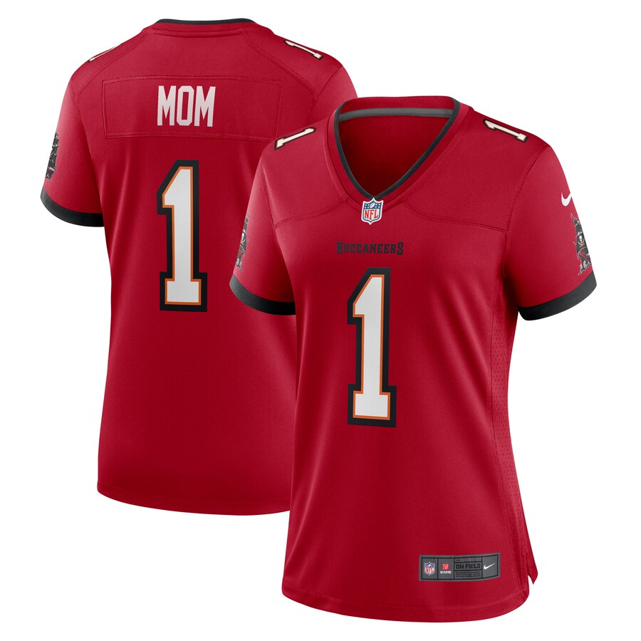Women's Tampa Bay Buccaneers Number 1 Mom Nike Red Game Jersey - Jersey