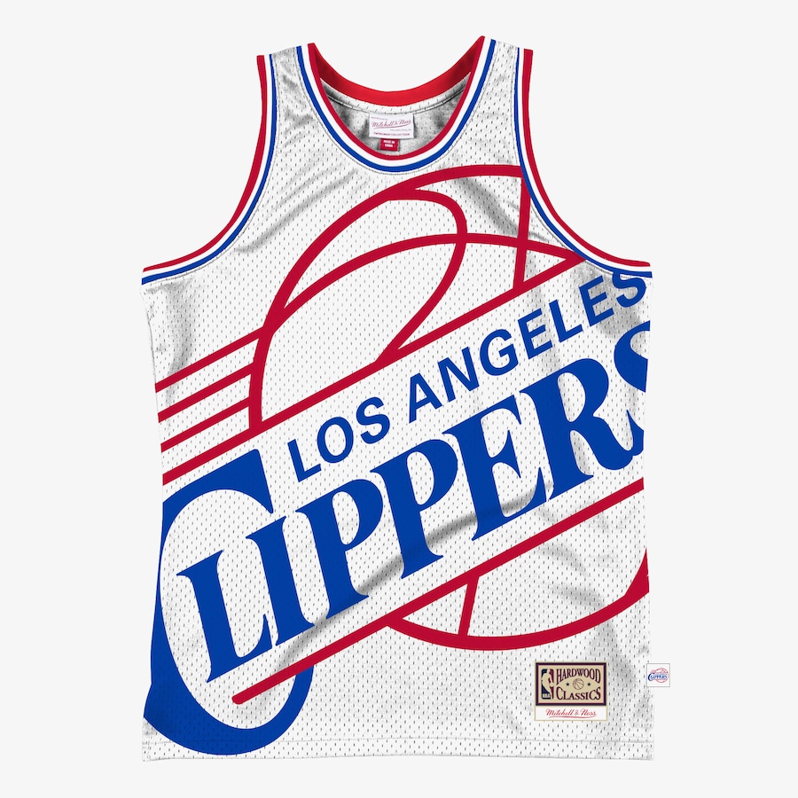 Men's LA Clippers Mitchell & Ness White Hardwood Classics Blown Out Fashion Jersey - Jersey
