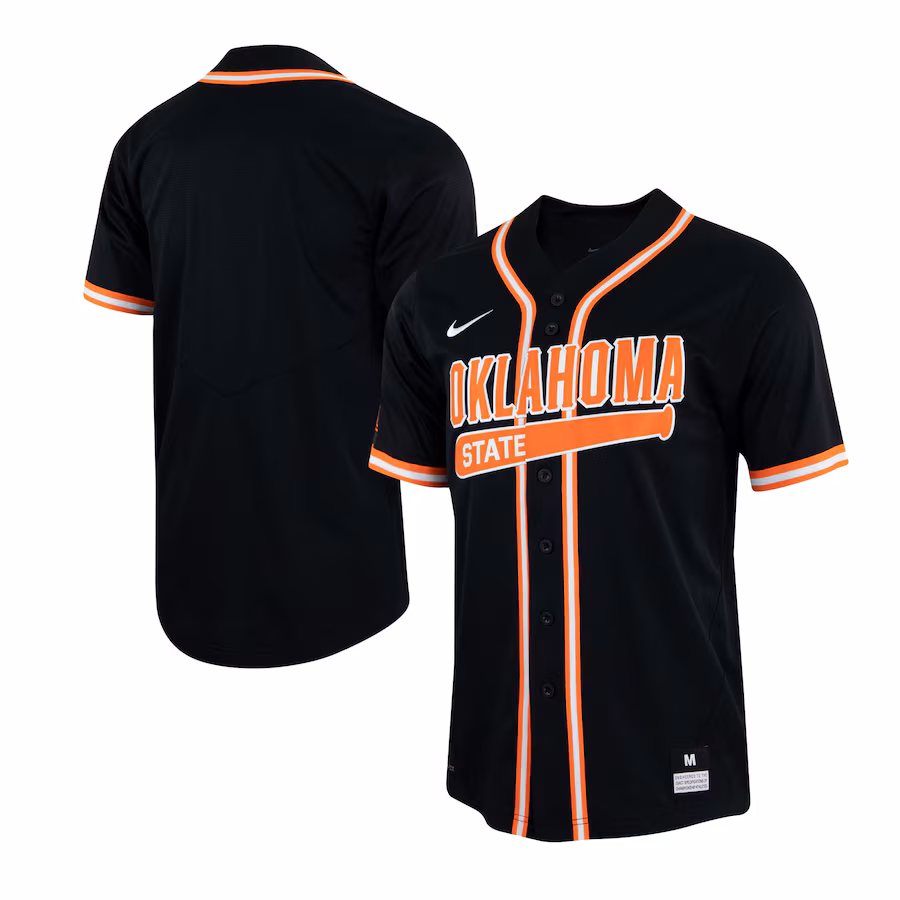 Men's Nike Black Oklahoma State Cowboys Replica Baseball Jersey - Jersey