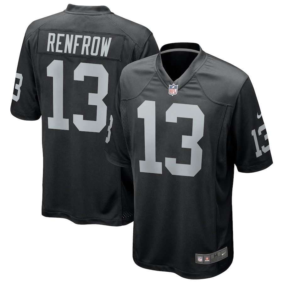 Men's Las Vegas Raiders Hunter Renfrow Nike Black Game Player Jersey - Jersey