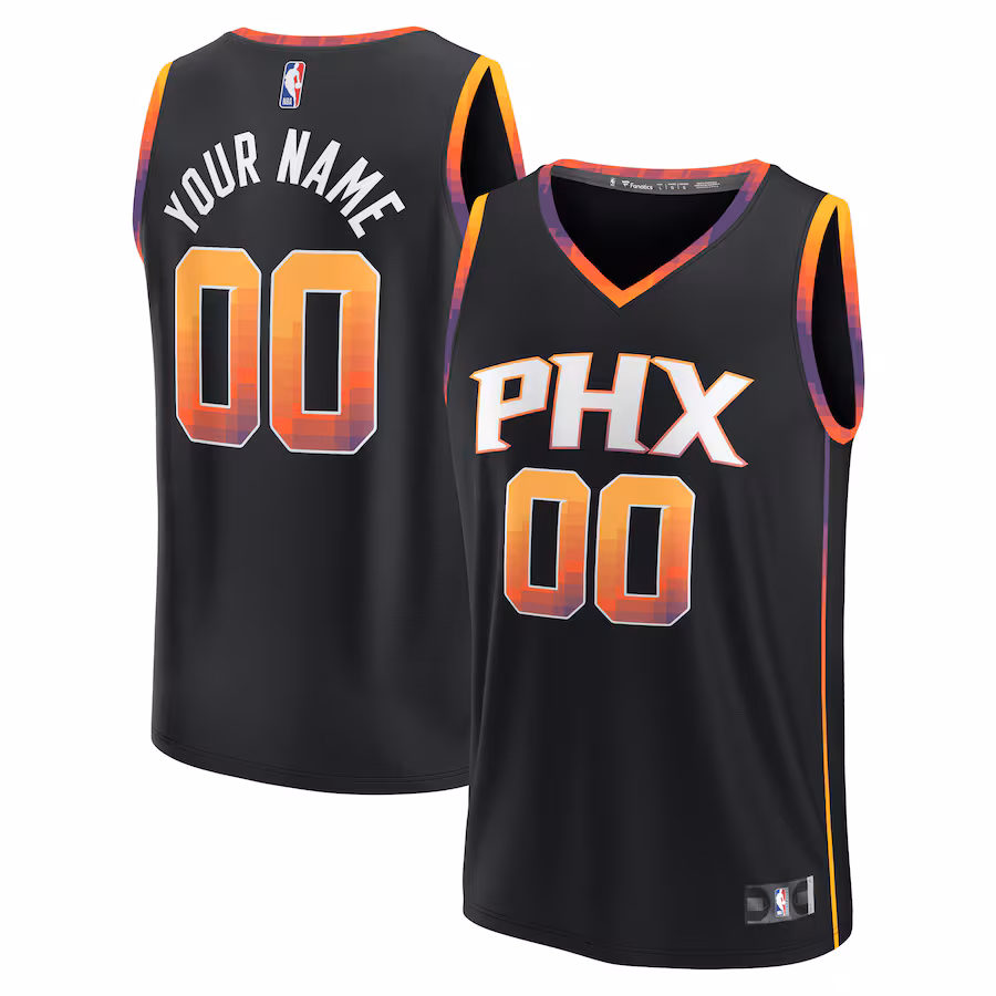 Youth Phoenix Suns  Fanatics Black Fast Break Replica Custom Jersey - Statement Edition - Jersey